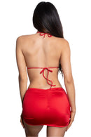 TRI SCRUNCH SKIRT RED