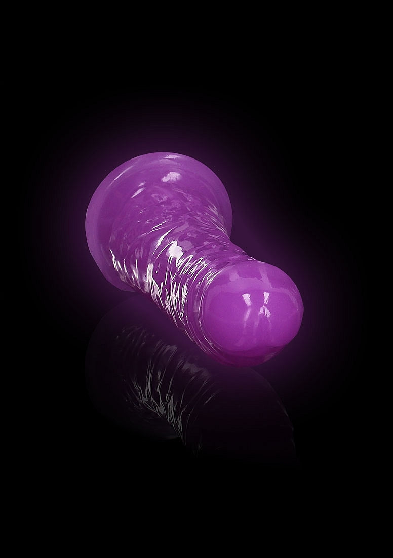 REALROCK GLOW IN THE DARK 6" SLIM DILDO PURPLE