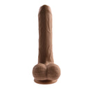 UNCUT VIBRATING DILDO DARK 6"