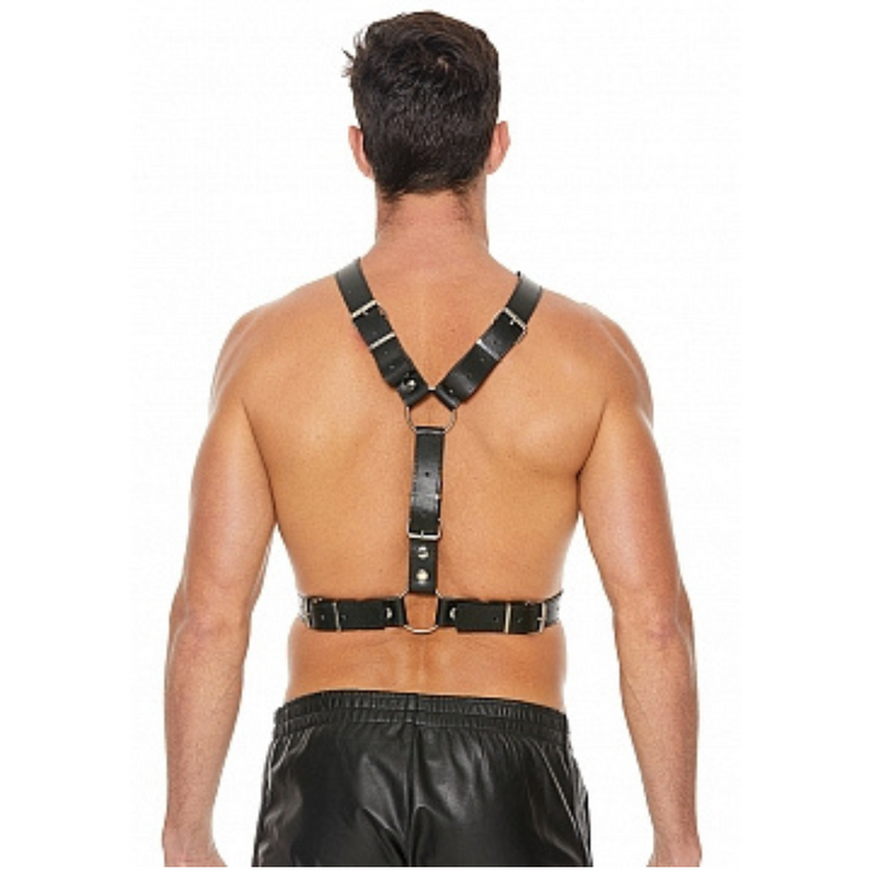 METAL & LEATHER CHEST HARNESS