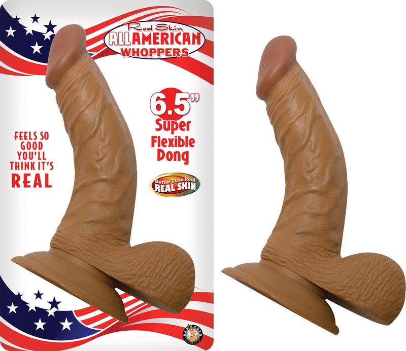 ALL AMERICAN WHOPPER 6.5" CURVED DILDO
