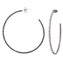 RHINESTONE HOOP EARRINGS