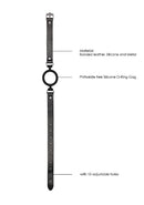 SILICONE RING MOUTH PROP BLACK
