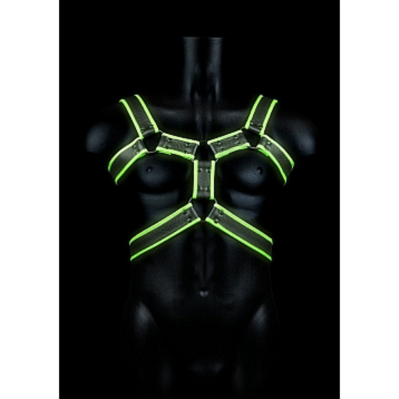 OUCH! GLOW IN THE DARK CHEST HARNESS S/M