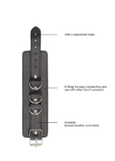 BONDED LEATHER CUFFS BLACK