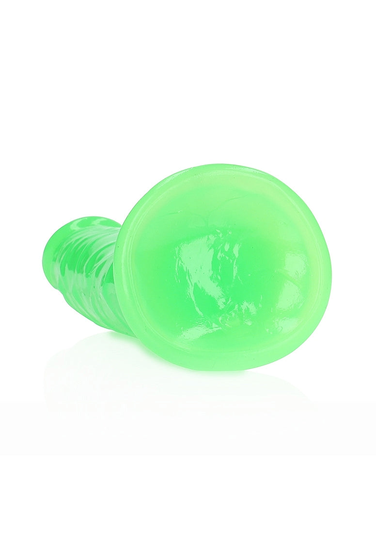 REALROCK GLOW IN THE DARK 7" SLIM DILDO GREEN