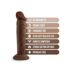 DR SKIN PLUS 6" POSABLE DILDO CHOCOLATE