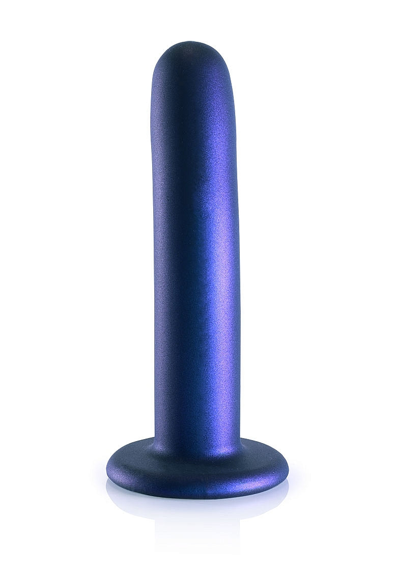 SMOOTH G SPOT 6" DILDO METALLIC BLUE