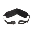 Black lovers strap laid flat showing the padded center and two adjustable loops