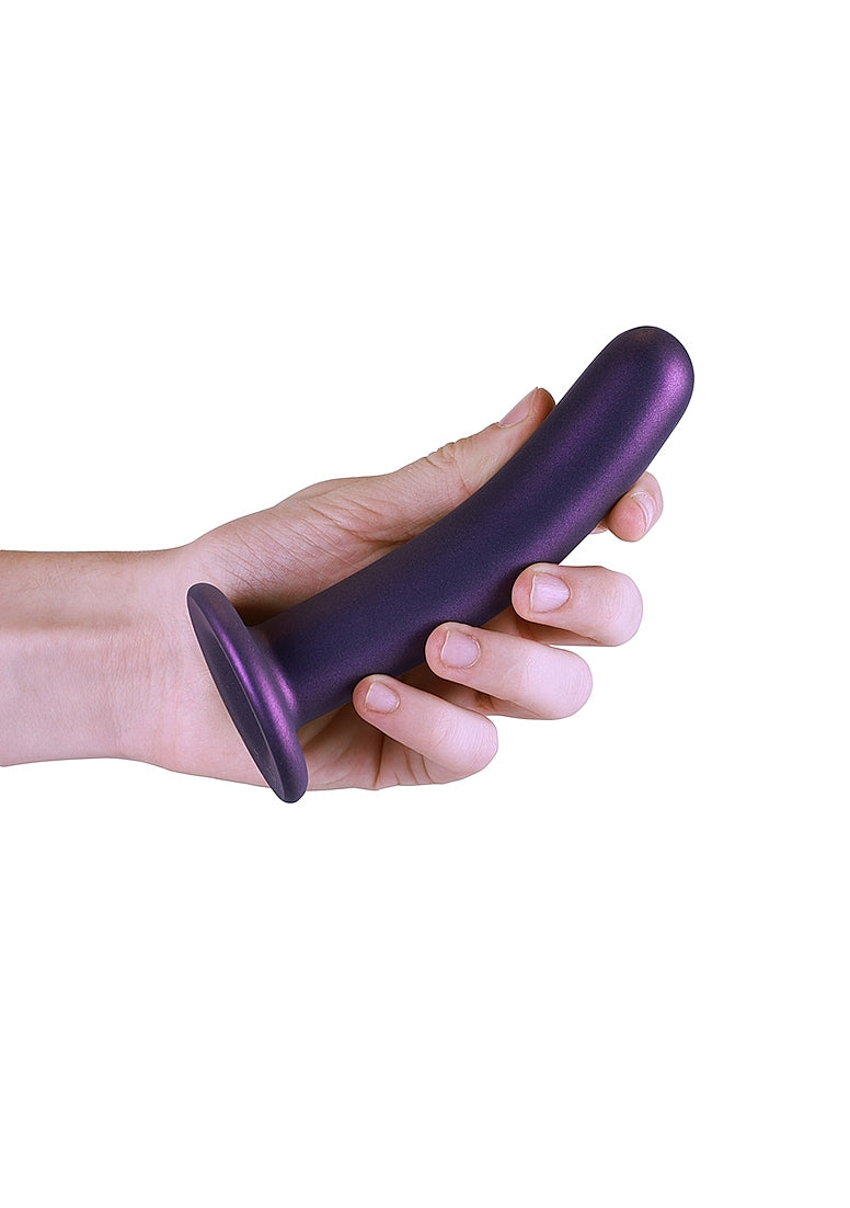 SMOOTH G SPOT 6" DILDO METALLIC PURPLE