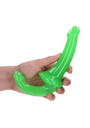 REALROCK GLOW IN THE DARK 6" STRAPLESS STRAP ON GREEN