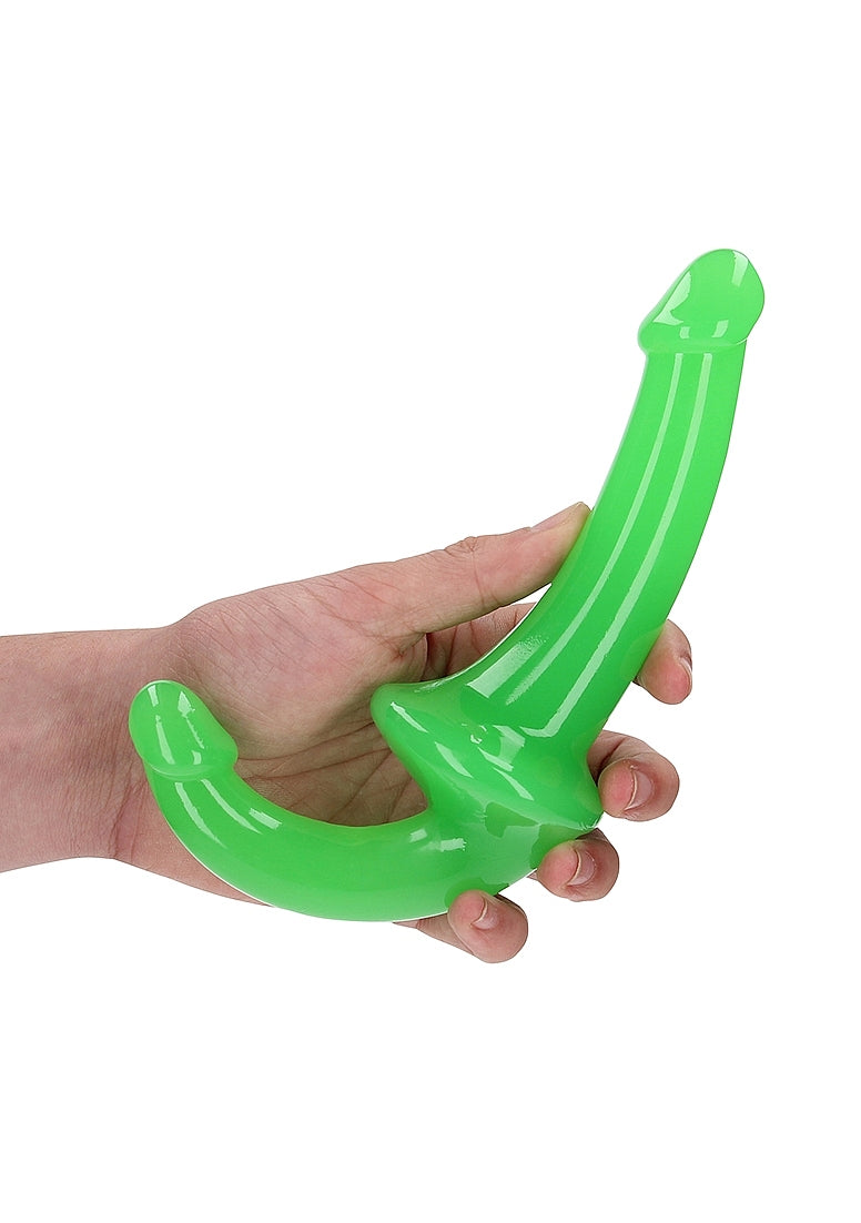 REALROCK GLOW IN THE DARK 6" STRAPLESS STRAP ON GREEN