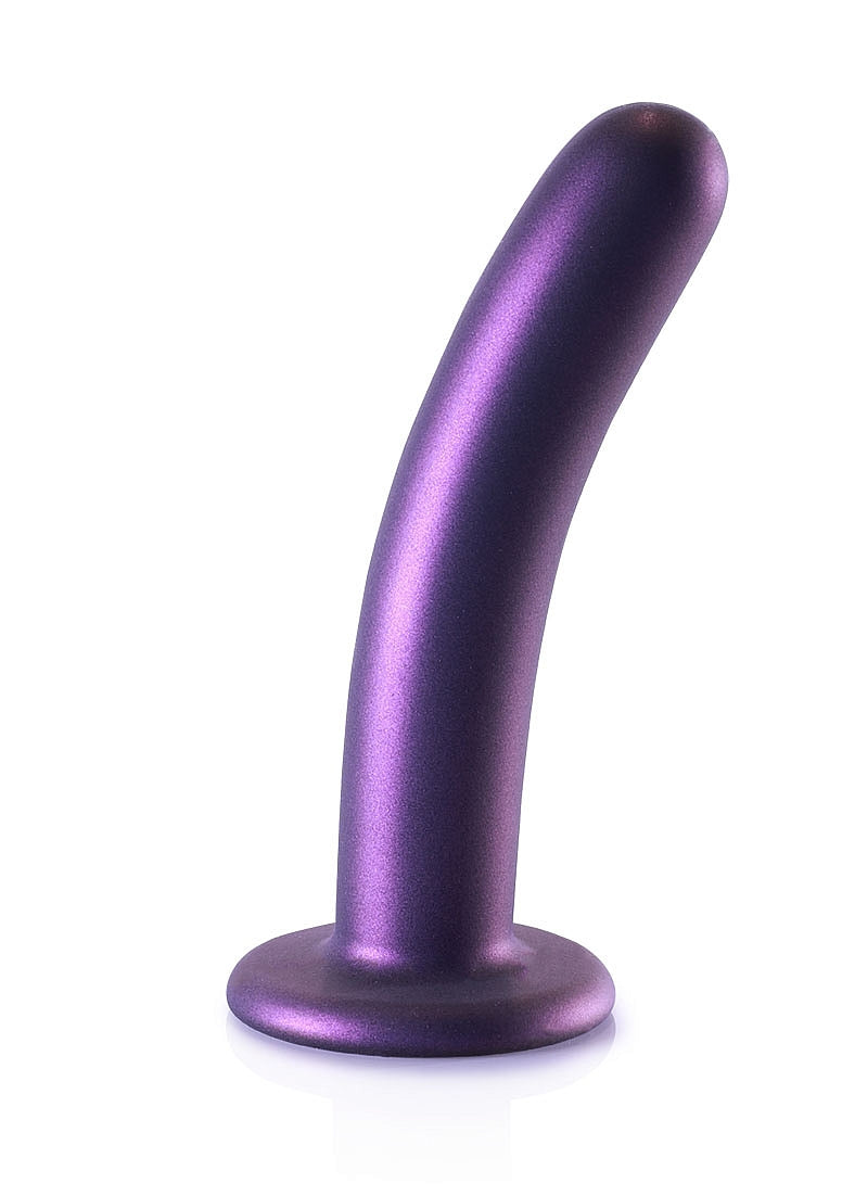 SMOOTH G SPOT 6" DILDO METALLIC PURPLE