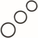 3PC METAL COCK RINGS BLACK