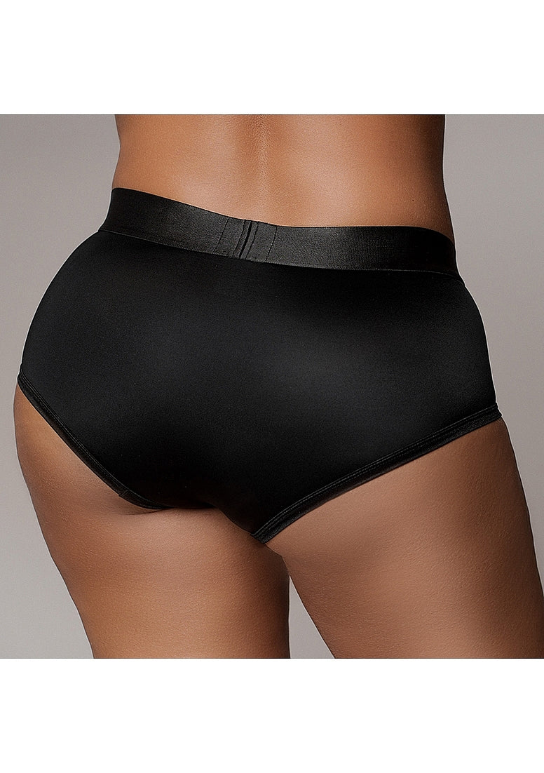 VIBRATING STRAP ON BRIEF BLACK XL/XXL