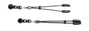 TWEEZE TIP BLACK BEADED NIPPLE CLAMPS