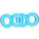 BLUE LINE 2 CT DUO C*CK & BALL RING