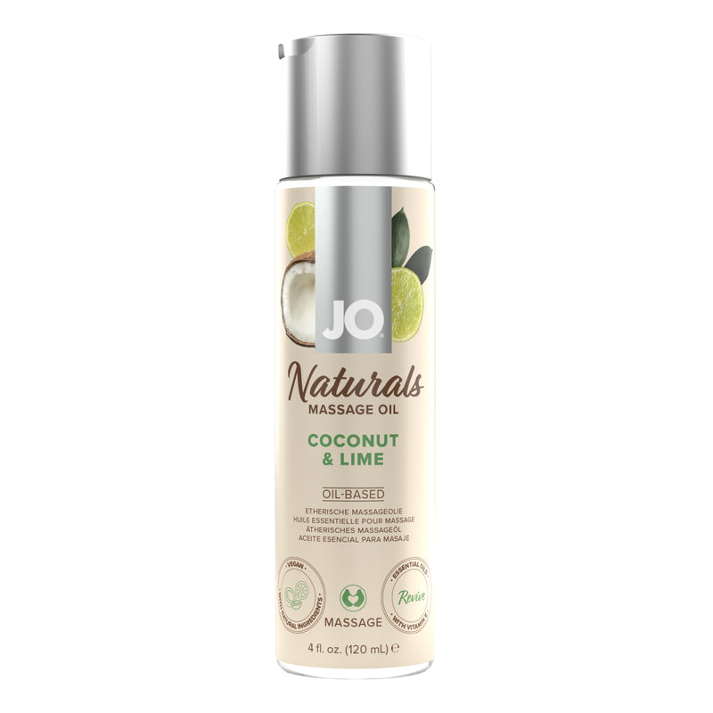 JO NATURALS COCONUT LIME MASSAGE OIL 4OZ