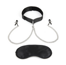 LUX FETISH COLLAR & NIPPLE CLIPS