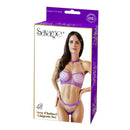 SEXY CHAINED LINGERIE SET PURPLE O/S