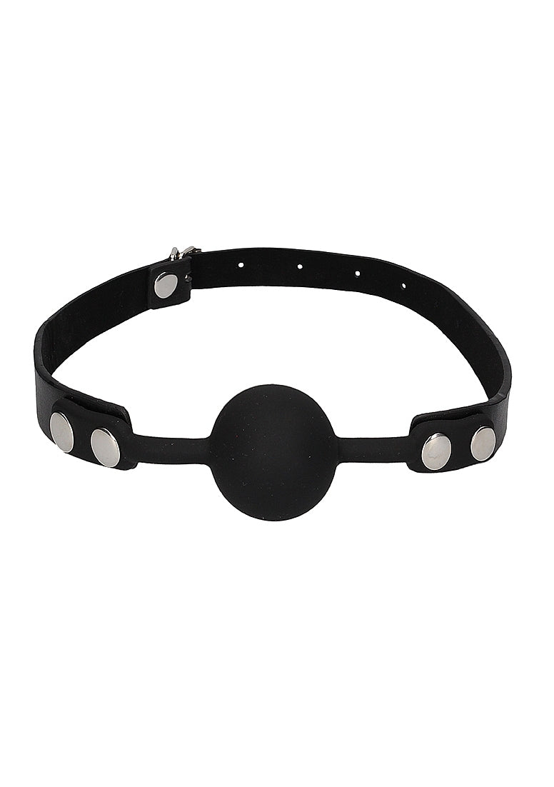 BONDED LEATHER BALL GAG BLACK