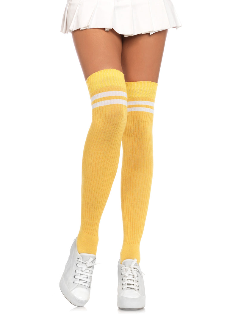 2 STRIPE THIGH YELLOW WHITE