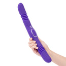 TOGETHER VIBES DOUBLE DELIGHT VIBRATING & THRUSTING PURPLE DILDO