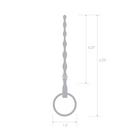 BLUE LINE RIBBED STAINLESS STEEL URETHRAL SOUND 4"