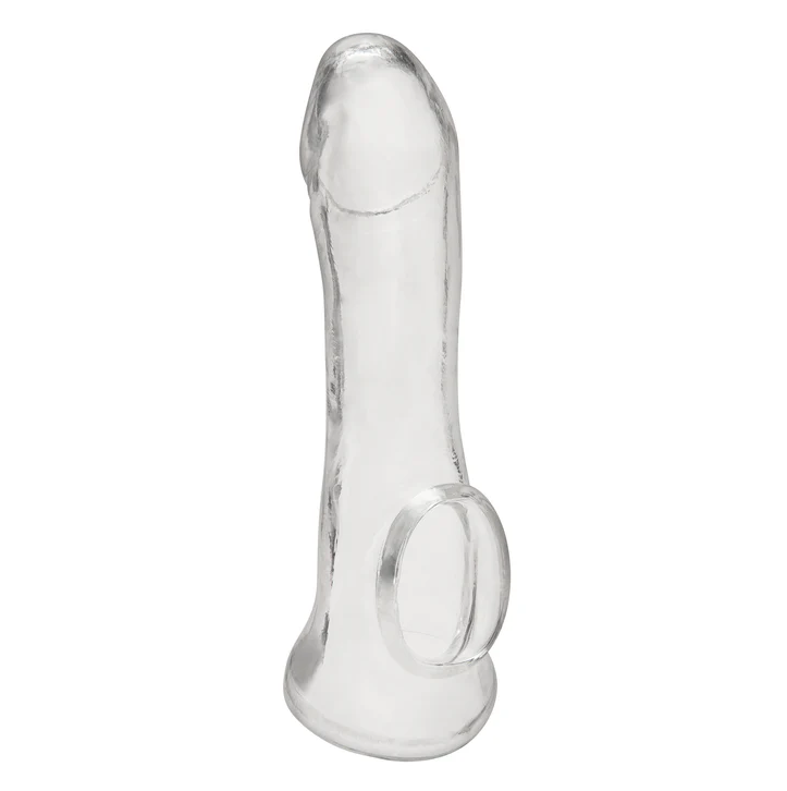 BLUE LINE 6.25" CLEAR PENIS ENHANCING SLEEVE EXTENSION