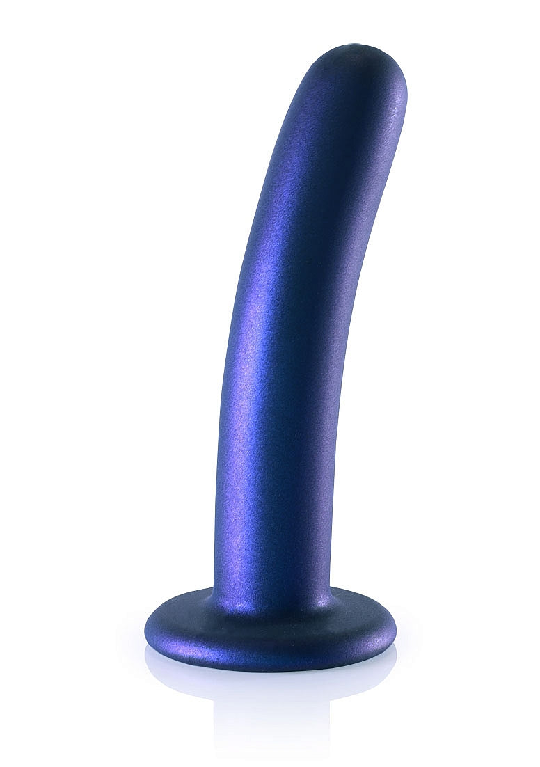 SMOOTH G SPOT 6" DILDO METALLIC BLUE