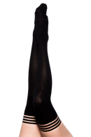 KIXIES DANA LYNN RIBBED THIGH HIGH STOCKINGS BLACK SIZE A
