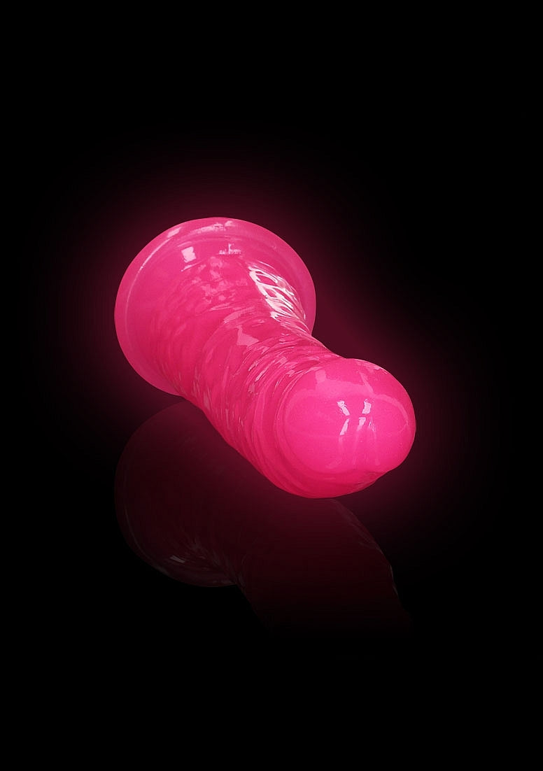 OUCH! GLOW IN THE DARK 6" SLIM DILDO PINK