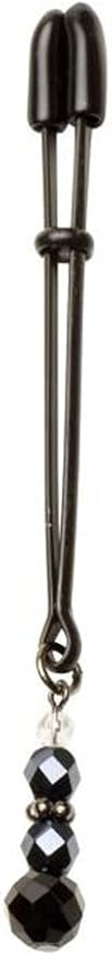 BEADED CLIT CLAMP WITH TWEEZER TIPS BLACK