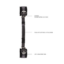BONDED LEATHER CUFFS WITH HANDLE BLACK