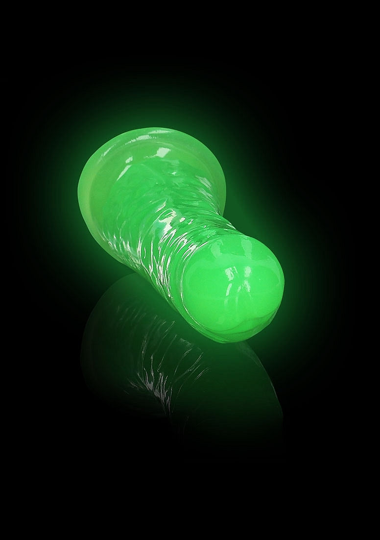 REALROCK GLOW IN THE DARK 6" SLIM DILDO GREEN