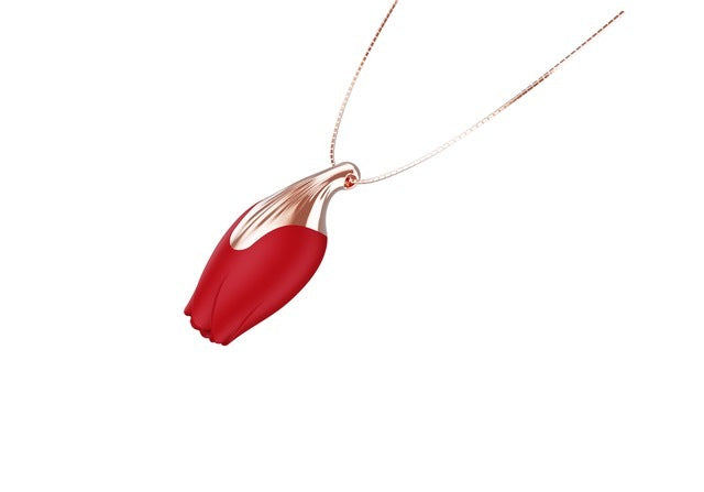 PLEASURE CO PATINA VIBRATING ROSE NECKLACE
