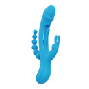 TRILUX RABBIT VIBE WITH ANAL BEADS BLUE