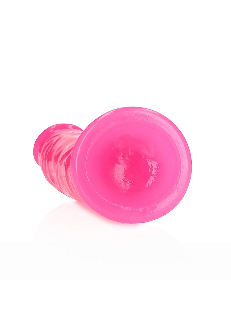 OUCH! GLOW IN THE DARK 6" SLIM DILDO PINK