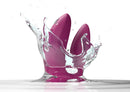 Pink Sync in a splash of water to show it is waterproof