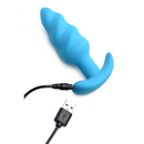 BANG! ULTRA SWIRL ANAL PLUG WITH REMOTE BLUE