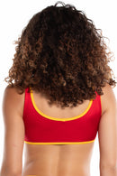 RED & GOLD RETRO TOP O/S