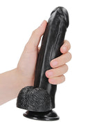 REALROCK 8" CURVED DILDO BLACK