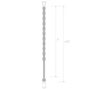 BLUE LINE TEARDROP STAINLESS STEEL URETHRAL SOUND 6"