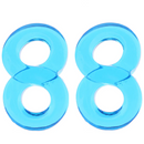 BLUE LINE 2 CT DUO C*CK & BALL RING
