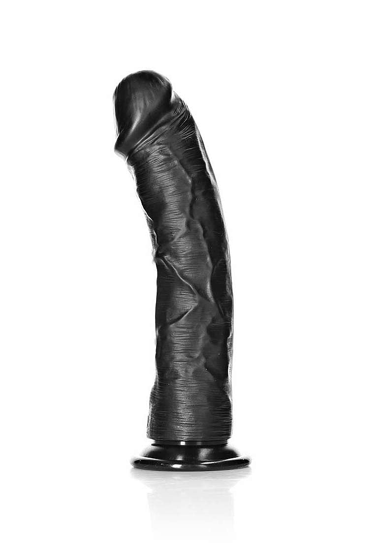 REALROCK 9" CURVED DILDO BLACK