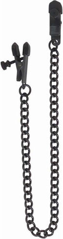 BROAD TIP CHAIN NIPPLE CLAMPS BLACK