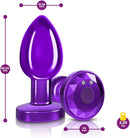 CHEEKY CHARMS MEDIUM PURPLE ANAL PLUG WITH REMOTE
