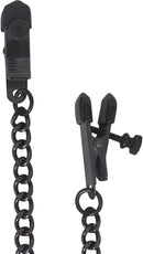BROAD TIP CHAIN NIPPLE CLAMPS BLACK