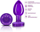CHEEKY CHARMS MEDIUM PURPLE ANAL PLUG WITH REMOTE