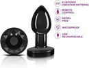 CHEEKY CHARMS SMALL BLACK ANAL PLUG WITH REMOTE